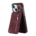 Capa para telemóvel retro com anel e fecho, compartimento para cartões RFID, para iPhone 16 Pro, para iPhone 16 Plus, para iPhone 16, para iPhone 15 Pro Max, para iPhone 15 Pro, para iPhone 15 Plus