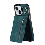 Capa para telemóvel retro com anel e fecho, compartimento para cartões RFID, para iPhone 16 Pro, para iPhone 16 Plus, para iPhone 16, para iPhone 15 Pro Max, para iPhone 15 Pro, para iPhone 15 Plus