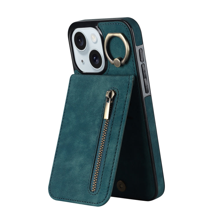 Capa para telemóvel retro com anel e fecho, compartimento para cartões RFID, para iPhone 16 Pro, para iPhone 16 Plus, para iPhone 16, para iPhone 15 Pro Max, para iPhone 15 Pro, para iPhone 15 Plus