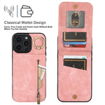 Capa para telemóvel retro com anel e fecho, compartimento para cartões RFID, para iPhone 16 Pro, para iPhone 16 Plus, para iPhone 16, para iPhone 15 Pro Max, para iPhone 15 Pro, para iPhone 15 Plus