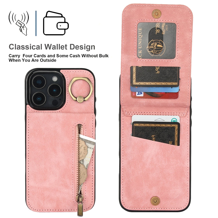 Capa para telemóvel retro com anel e fecho, compartimento para cartões RFID, para iPhone 16 Pro, para iPhone 16 Plus, para iPhone 16, para iPhone 15 Pro Max, para iPhone 15 Pro, para iPhone 15 Plus