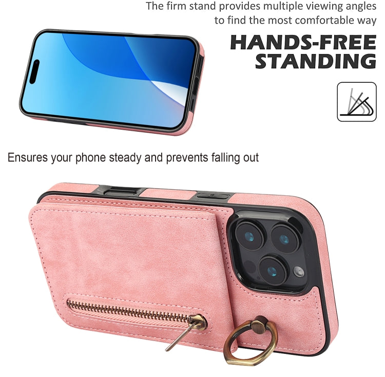 Capa para telemóvel retro com anel e fecho, compartimento para cartões RFID, para iPhone 16 Pro, para iPhone 16 Plus, para iPhone 16, para iPhone 15 Pro Max, para iPhone 15 Pro, para iPhone 15 Plus