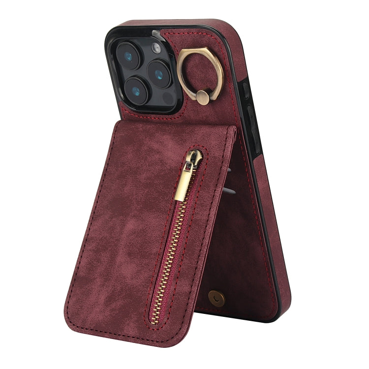 Capa para telemóvel retro com anel e fecho, compartimento para cartões RFID, para iPhone 16 Pro, para iPhone 16 Plus, para iPhone 16, para iPhone 15 Pro Max, para iPhone 15 Pro, para iPhone 15 Plus