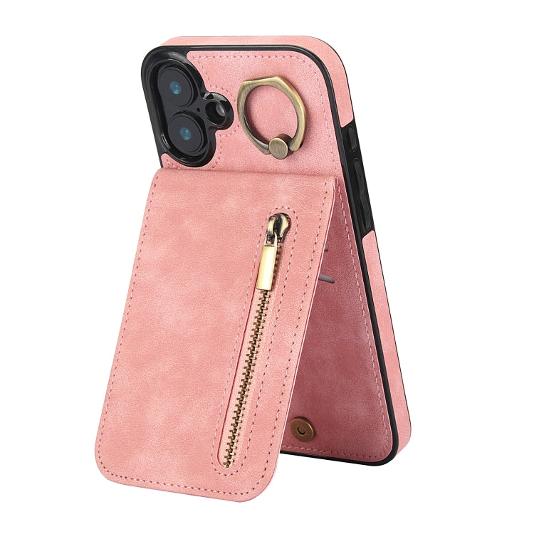 Capa para telemóvel retro com anel e fecho, compartimento para cartões RFID, para iPhone 16 Pro, para iPhone 16 Plus, para iPhone 16, para iPhone 15 Pro Max, para iPhone 15 Pro, para iPhone 15 Plus