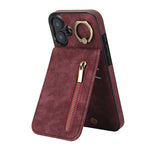 Capa para telemóvel retro com anel e fecho, compartimento para cartões RFID, para iPhone 16 Pro, para iPhone 16 Plus, para iPhone 16, para iPhone 15 Pro Max, para iPhone 15 Pro, para iPhone 15 Plus