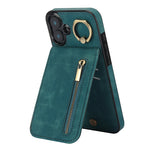Capa para telemóvel retro com anel e fecho, compartimento para cartões RFID, para iPhone 16 Pro, para iPhone 16 Plus, para iPhone 16, para iPhone 15 Pro Max, para iPhone 15 Pro, para iPhone 15 Plus
