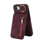 Capa para telemóvel com anel retro e fecho éclair com slot para cartão RFID, para iPhone 17e / 16e, para iPhone 17 Pro Max, para iPhone 17 Pro, para iPhone 17, para iPhone Air, para iPhone 16 Pro Max