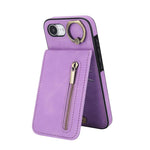 Capa para telemóvel com anel retro e fecho éclair com slot para cartão RFID, para iPhone 17e / 16e, para iPhone 17 Pro Max, para iPhone 17 Pro, para iPhone 17, para iPhone Air, para iPhone 16 Pro Max