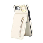 Capa para telemóvel com anel retro e fecho éclair com slot para cartão RFID, para iPhone 17e / 16e, para iPhone 17 Pro Max, para iPhone 17 Pro, para iPhone 17, para iPhone Air, para iPhone 16 Pro Max