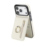 Capa para telemóvel com anel retro e fecho éclair com slot para cartão RFID, para iPhone 17e / 16e, para iPhone 17 Pro Max, para iPhone 17 Pro, para iPhone 17, para iPhone Air, para iPhone 16 Pro Max
