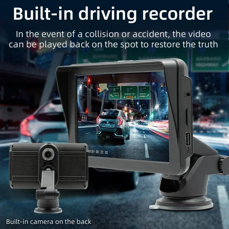 Leitor MP5 para Carro Estilo SunShade com CarPlay Sem Fios de 7 polegadas, Suporta Interconexão com Telemóvel, B5570