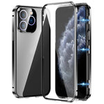 Capa para telemóvel em vidro temperado HD com dupla fivela magnética, para iPhone 11 Pro