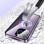 Capa para telemóvel em vidro temperado HD com dupla fivela magnética, para iPhone 11 Pro