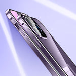 Capa para telemóvel em vidro temperado HD com dupla fivela magnética, para iPhone 11 Pro