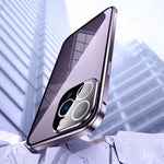 Capa para telemóvel em vidro temperado HD com dupla fivela magnética, para iPhone 11 Pro