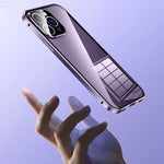 Capa para telemóvel em vidro temperado HD com dupla fivela magnética, para iPhone 11 Pro