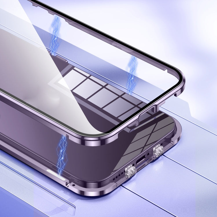 Capa para telemóvel em vidro temperado HD com dupla fivela magnética, para iPhone 11 Pro