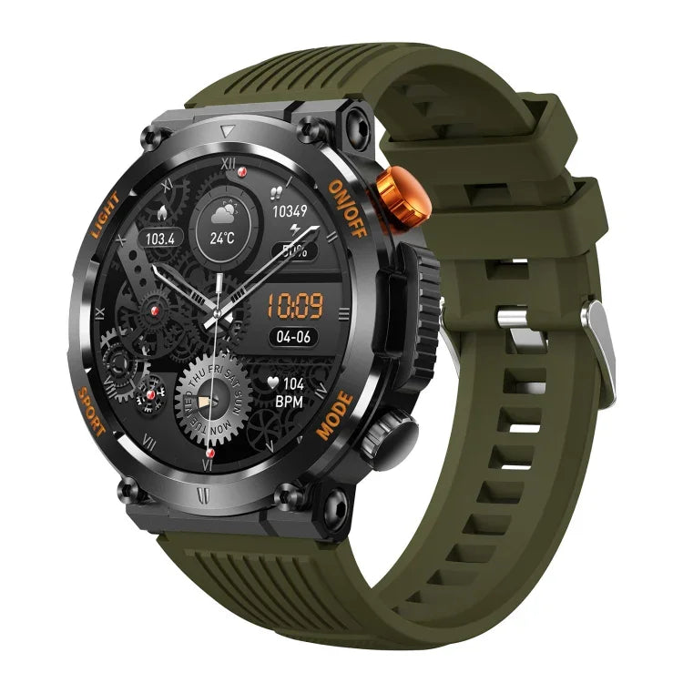 HT17 Relógio Inteligente Bluetooth Ecrã Redondo 1.46 polegadas, Suporta Monitorização de Saúde & 100+ Modos Desportivos