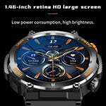 HT17 Relógio Inteligente Bluetooth Ecrã Redondo 1.46 polegadas, Suporta Monitorização de Saúde & 100+ Modos Desportivos