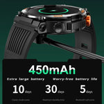 HT17 Relógio Inteligente Bluetooth Ecrã Redondo 1.46 polegadas, Suporta Monitorização de Saúde & 100+ Modos Desportivos
