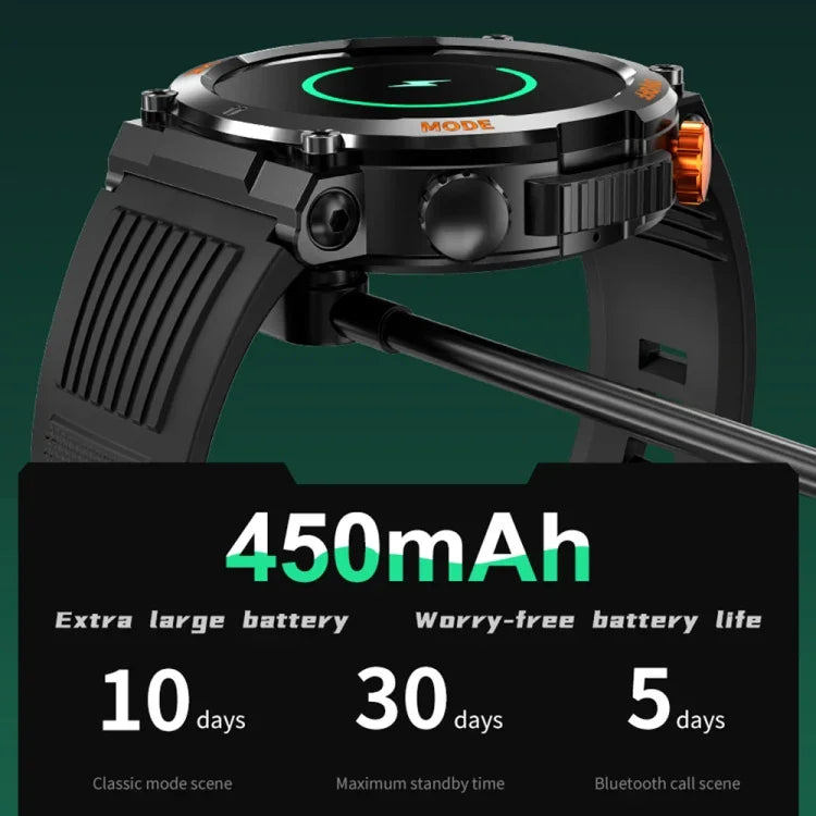 HT17 Relógio Inteligente Bluetooth Ecrã Redondo 1.46 polegadas, Suporta Monitorização de Saúde & 100+ Modos Desportivos