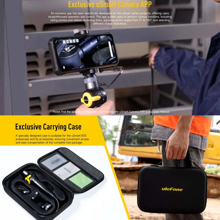 Endoscópio Rotativo Ulefone uSmart E03 IP67 à Prova de Água para Armor 24 / 21 / 19 / 18T / 18T Ultra / Armor Pad, uSmart E03