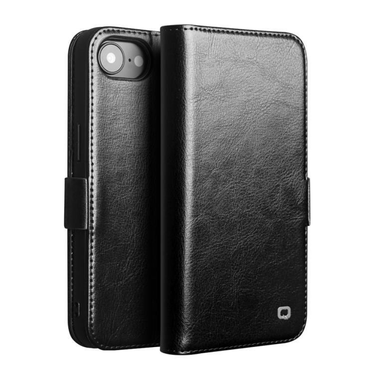 Capa para telemóvel em couro genuíno QIALINO Classic 103 com fivela, para iPhone 17e / 16e, para iPhone 17 Pro Max, para iPhone 17 Pro, para iPhone 17, para iPhone Air, para iPhone 15 Pro Max, para iPhone 15 Plus, para iPhone 15