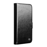 Capa para telemóvel em couro genuíno QIALINO Classic 103 com fivela, para iPhone 17e / 16e, para iPhone 17 Pro Max, para iPhone 17 Pro, para iPhone 17, para iPhone Air, para iPhone 15 Pro Max, para iPhone 15 Plus, para iPhone 15