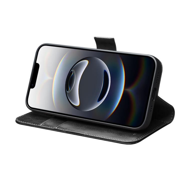Capa para telemóvel em couro genuíno QIALINO Classic 103 com fivela, para iPhone 17e / 16e, para iPhone 17 Pro Max, para iPhone 17 Pro, para iPhone 17, para iPhone Air, para iPhone 15 Pro Max, para iPhone 15 Plus, para iPhone 15