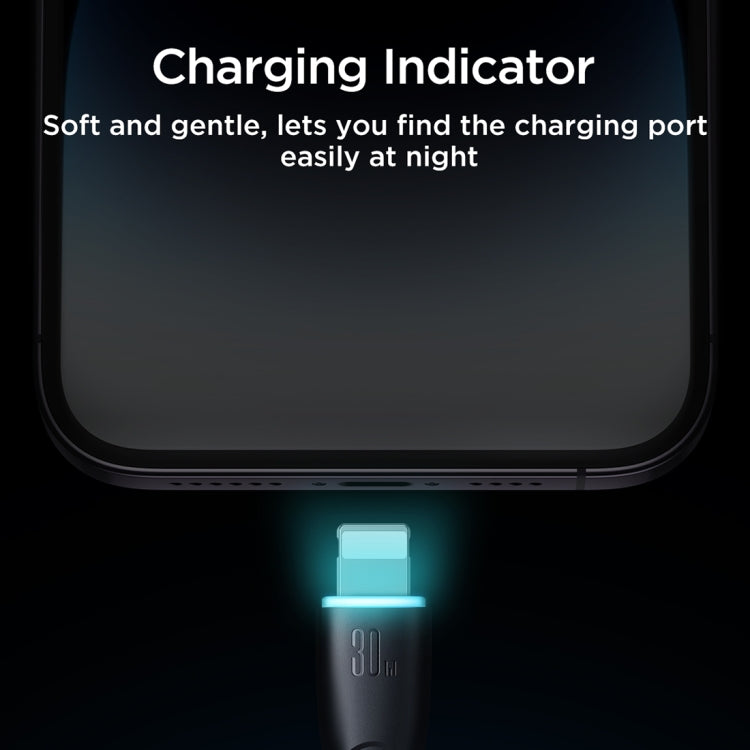 JOYROOM SA32-CL3 Série Starry Cabo de Dados de Carregamento Rápido 30W USB-C / Type-C para 8 Pinos, USB-C / Type-C para 8 Pinos