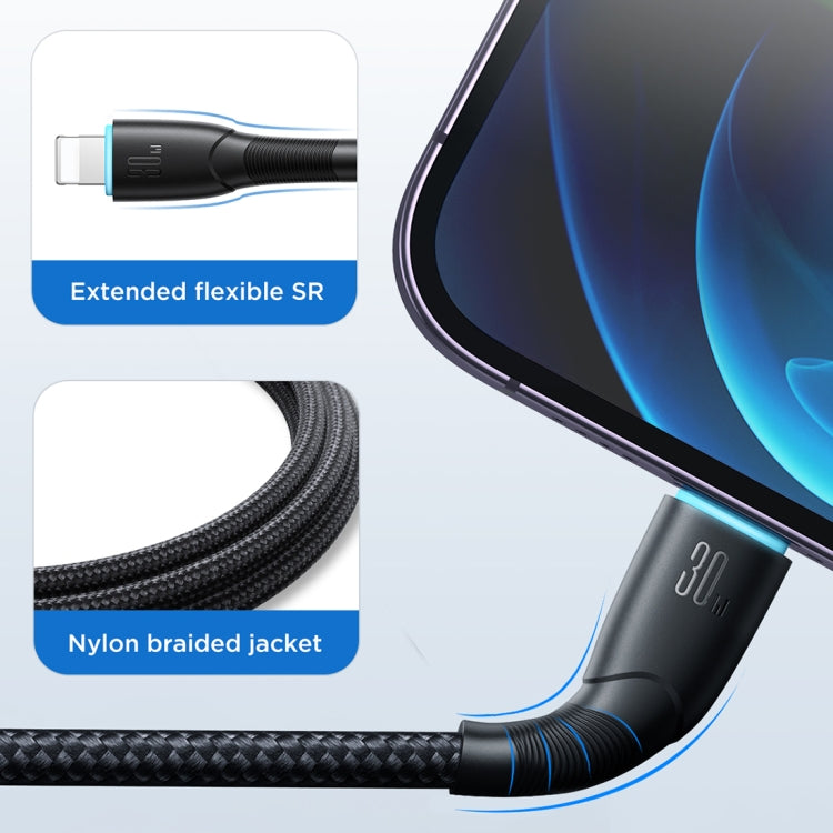 JOYROOM SA32-CL3 Série Starry Cabo de Dados de Carregamento Rápido 30W USB-C / Type-C para 8 Pinos, USB-C / Type-C para 8 Pinos