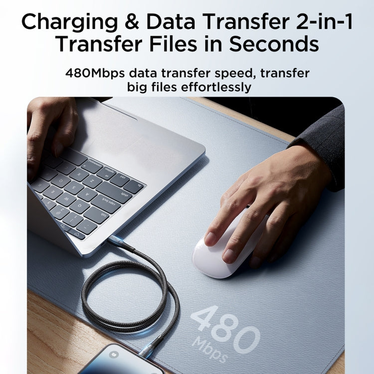 JOYROOM SA32-CL3 Série Starry Cabo de Dados de Carregamento Rápido 30W USB-C / Type-C para 8 Pinos, USB-C / Type-C para 8 Pinos