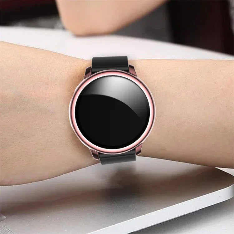 Capa Protetora PC Electroplated com Filme de Vidro Temperado, Para Samsung Galaxy Watch Active 2 40mm, Para Samsung Galaxy Watch Active 2 44mm