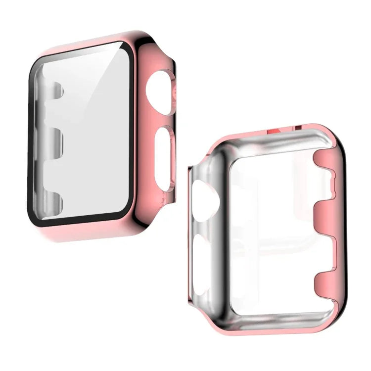 Capa TPU com Revestimento de Cobertura Total, Para Apple Watch Series 3 & 2 & 1 38mm, Para Apple Watch Series 3 & 2 & 1 42mm, Para Apple Watch Series 5 & 4 40mm, Para Apple Watch Series 5 & 4 44mm