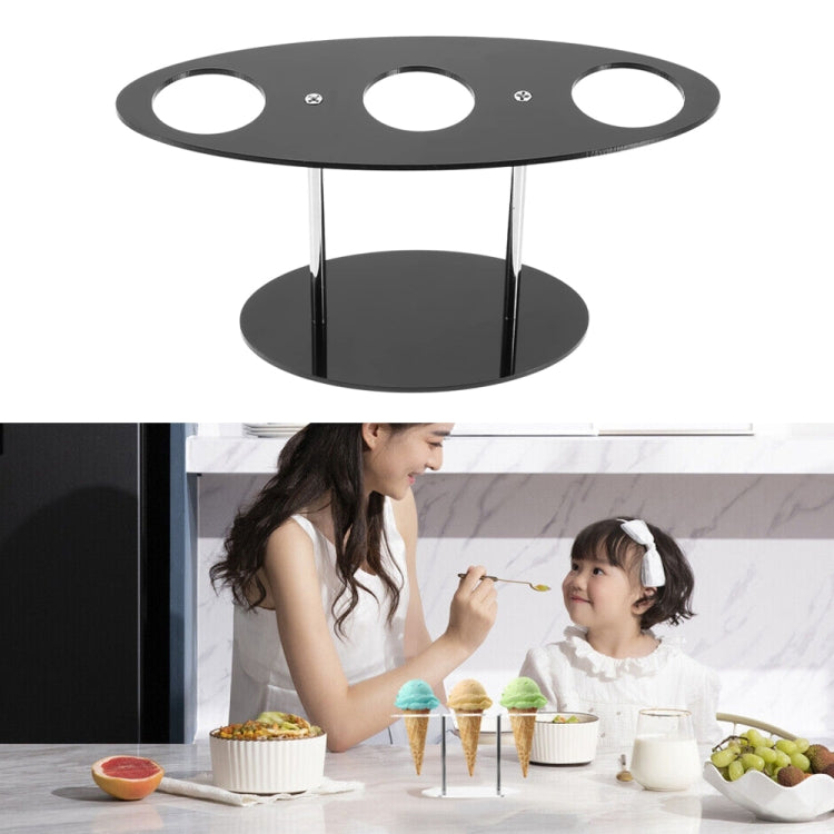 YX035 Suporte de Cone de Gelado em Acrílico Expositor de Gelados
