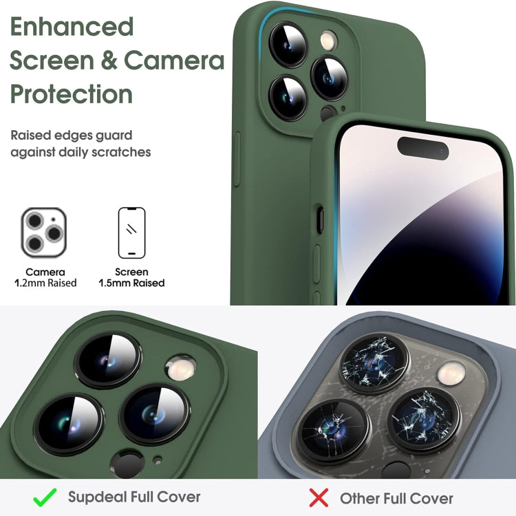 Capa para Telemóvel em Silicone Líquido Microfibra Amortecedora, Para iPhone 12, Para iPhone 12 Pro Max, Para iPhone 12 Pro