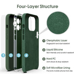 Capa para Telemóvel em Silicone Líquido Microfibra Amortecedora, Para iPhone 12, Para iPhone 12 Pro Max, Para iPhone 12 Pro
