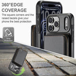 Capa carteira em couro JEEHOOD série C22 com fecho éclair e cordão duplo, para iPhone 17 Pro Max, para iPhone 17 Pro, para iPhone Air, para iPhone 16 Pro Max, para iPhone 16 Pro, para iPhone 16 Plus, para iPhone 16, para iPhone 15 Pro Max
