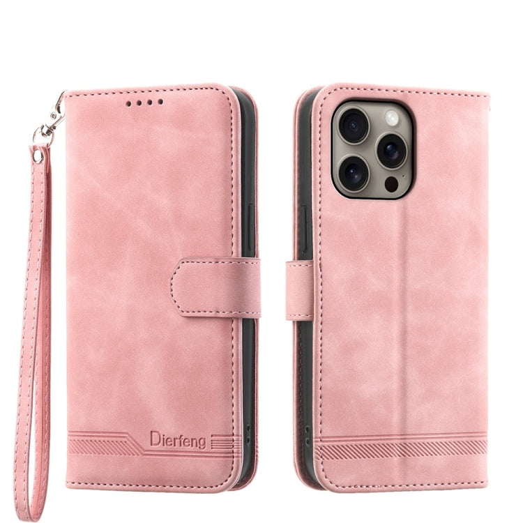 Capa para telemóvel Dierfeng Dream Line TPU híbrida em pele PU, para iPhone 17 Pro Max, para iPhone 17 Pro, para iPhone 17, para iPhone Air, para iPhone 16e, para iPhone 16 Pro Max, para iPhone 16 Pro, para iPhone 16 Plus