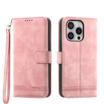 Capa para telemóvel Dierfeng Dream Line TPU híbrida em pele PU, para iPhone 17 Pro Max, para iPhone 17 Pro, para iPhone 17, para iPhone Air, para iPhone 16e, para iPhone 16 Pro Max, para iPhone 16 Pro, para iPhone 16 Plus
