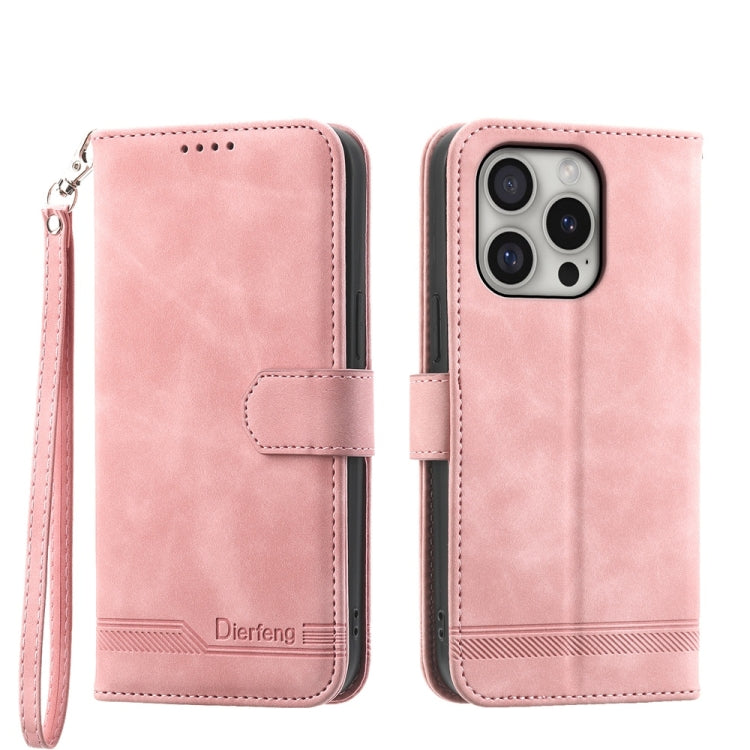 Capa para telemóvel Dierfeng Dream Line TPU híbrida em pele PU, para iPhone 17 Pro Max, para iPhone 17 Pro, para iPhone 17, para iPhone Air, para iPhone 16e, para iPhone 16 Pro Max, para iPhone 16 Pro, para iPhone 16 Plus