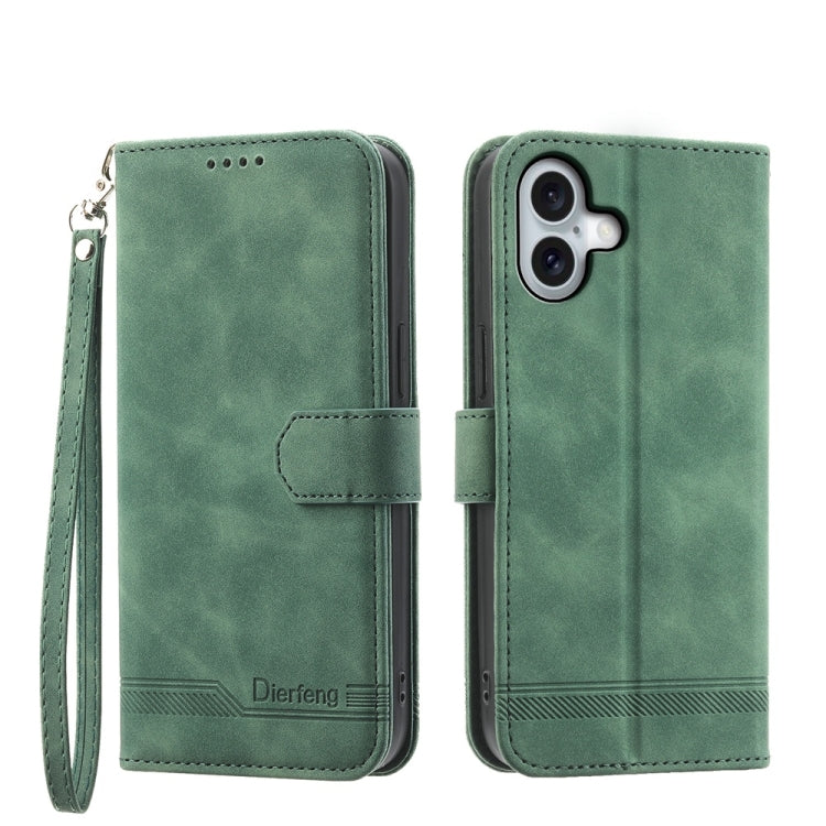 Capa para telemóvel Dierfeng Dream Line TPU híbrida em pele PU, para iPhone 17 Pro Max, para iPhone 17 Pro, para iPhone 17, para iPhone Air, para iPhone 16e, para iPhone 16 Pro Max, para iPhone 16 Pro, para iPhone 16 Plus