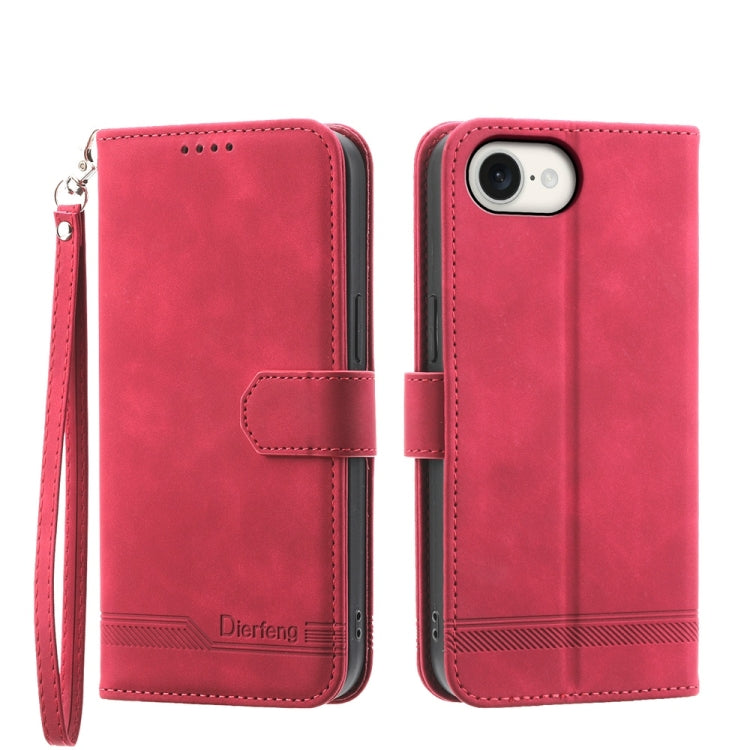 Capa para telemóvel Dierfeng Dream Line TPU híbrida em pele PU, para iPhone 17 Pro Max, para iPhone 17 Pro, para iPhone 17, para iPhone Air, para iPhone 16e, para iPhone 16 Pro Max, para iPhone 16 Pro, para iPhone 16 Plus