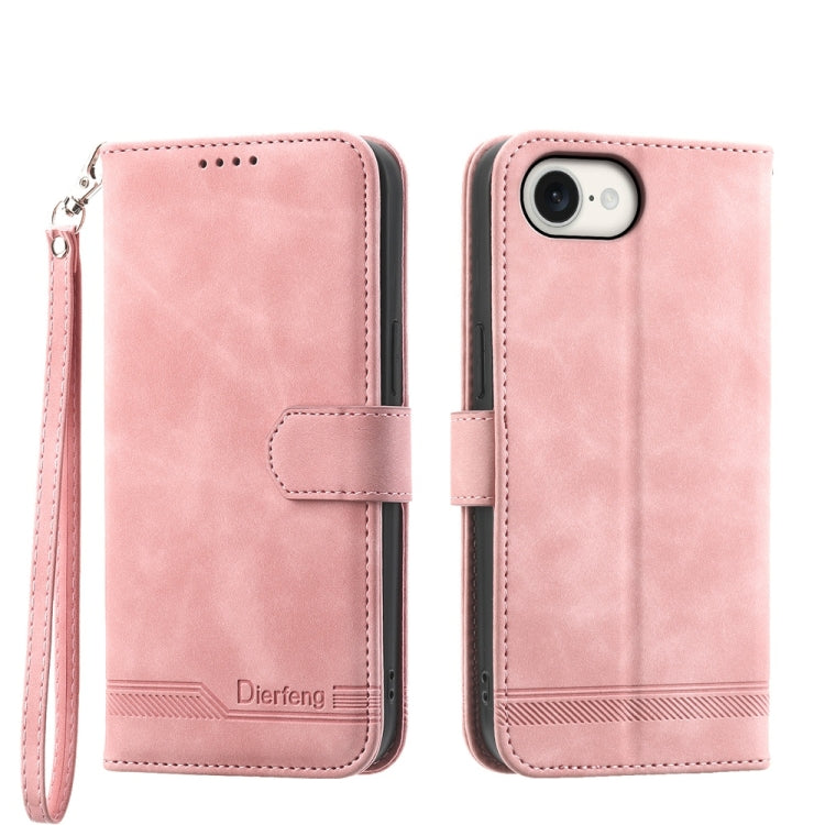 Capa para telemóvel Dierfeng Dream Line TPU híbrida em pele PU, para iPhone 17 Pro Max, para iPhone 17 Pro, para iPhone 17, para iPhone Air, para iPhone 16e, para iPhone 16 Pro Max, para iPhone 16 Pro, para iPhone 16 Plus