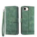 Capa para telemóvel Dierfeng Dream Line TPU híbrida em pele PU, para iPhone 17 Pro Max, para iPhone 17 Pro, para iPhone 17, para iPhone Air, para iPhone 16e, para iPhone 16 Pro Max, para iPhone 16 Pro, para iPhone 16 Plus