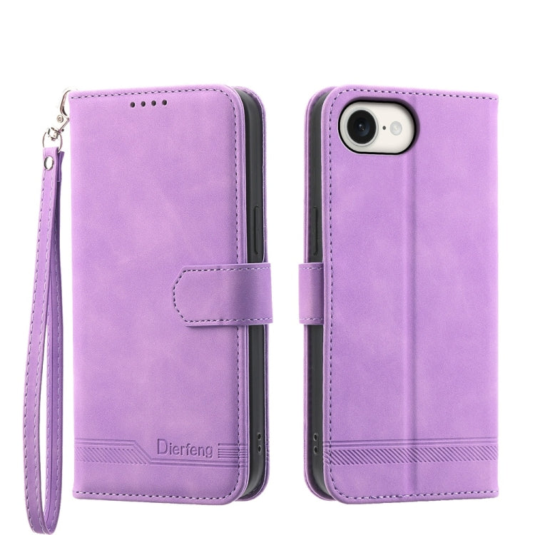 Capa para telemóvel Dierfeng Dream Line TPU híbrida em pele PU, para iPhone 17 Pro Max, para iPhone 17 Pro, para iPhone 17, para iPhone Air, para iPhone 16e, para iPhone 16 Pro Max, para iPhone 16 Pro, para iPhone 16 Plus