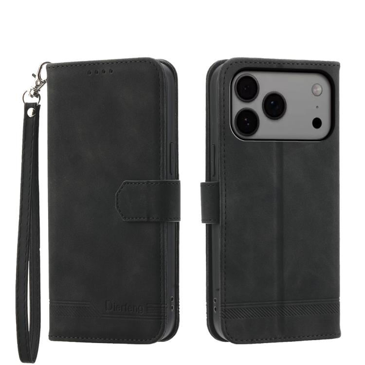 Capa para telemóvel Dierfeng Dream Line TPU híbrida em pele PU, para iPhone 17 Pro Max, para iPhone 17 Pro, para iPhone 17, para iPhone Air, para iPhone 16e, para iPhone 16 Pro Max, para iPhone 16 Pro, para iPhone 16 Plus
