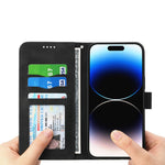 Capa para telemóvel Dierfeng Dream Line TPU híbrida em pele PU, para iPhone 17 Pro Max, para iPhone 17 Pro, para iPhone 17, para iPhone Air, para iPhone 16e, para iPhone 16 Pro Max, para iPhone 16 Pro, para iPhone 16 Plus