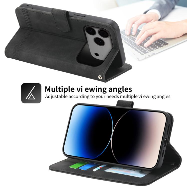 Capa para telemóvel Dierfeng Dream Line TPU híbrida em pele PU, para iPhone 17 Pro Max, para iPhone 17 Pro, para iPhone 17, para iPhone Air, para iPhone 16e, para iPhone 16 Pro Max, para iPhone 16 Pro, para iPhone 16 Plus