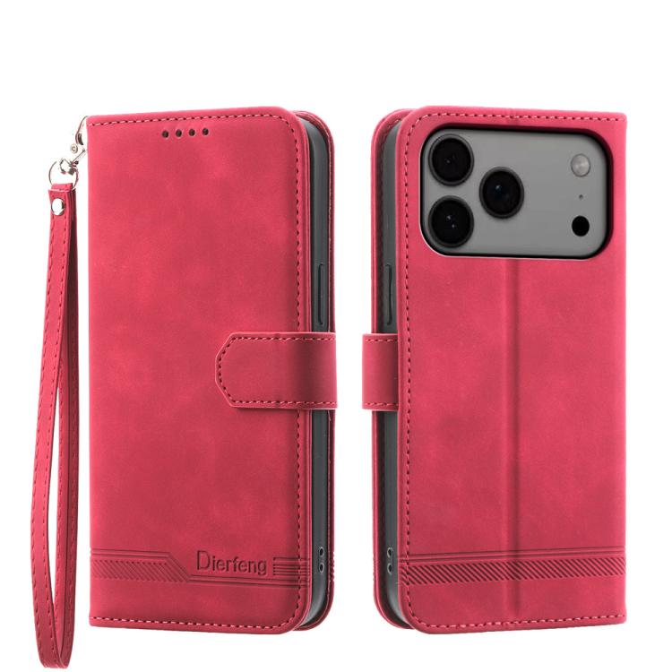 Capa para telemóvel Dierfeng Dream Line TPU híbrida em pele PU, para iPhone 17 Pro Max, para iPhone 17 Pro, para iPhone 17, para iPhone Air, para iPhone 16e, para iPhone 16 Pro Max, para iPhone 16 Pro, para iPhone 16 Plus